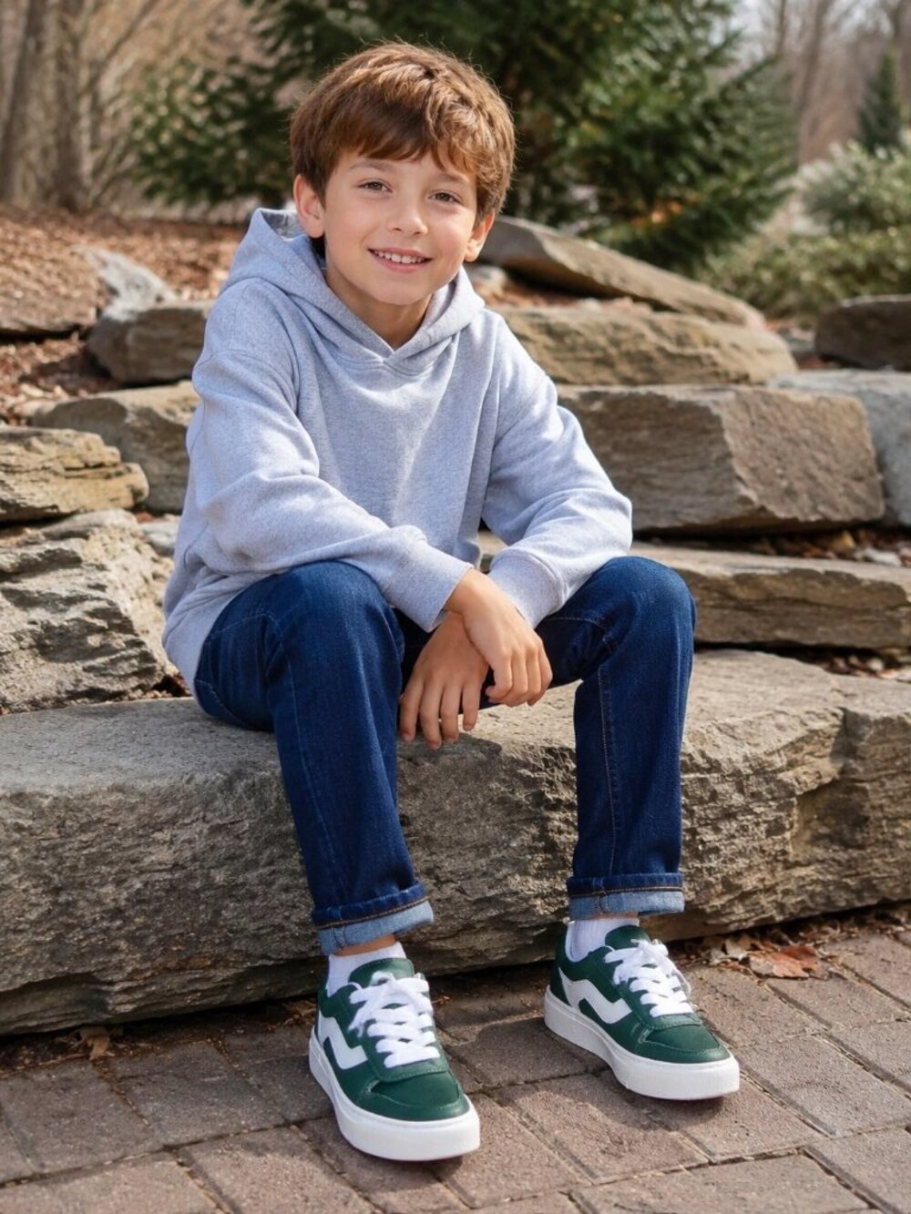 Vans 721356 Knu Skool Kids VN000D6C07W 'Eden Green' Puffy Skate Shoes 10.5K